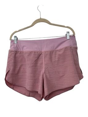 Athleta Run With It Textured 3.5 Inch Women’s Soft Pink Athletic Shorts Large